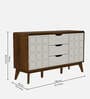 Opus Sideboard In White & Walnut Colour