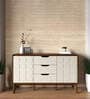 Opus Sideboard In White & Walnut Colour