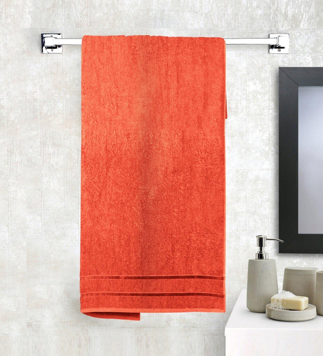 bath towel orange