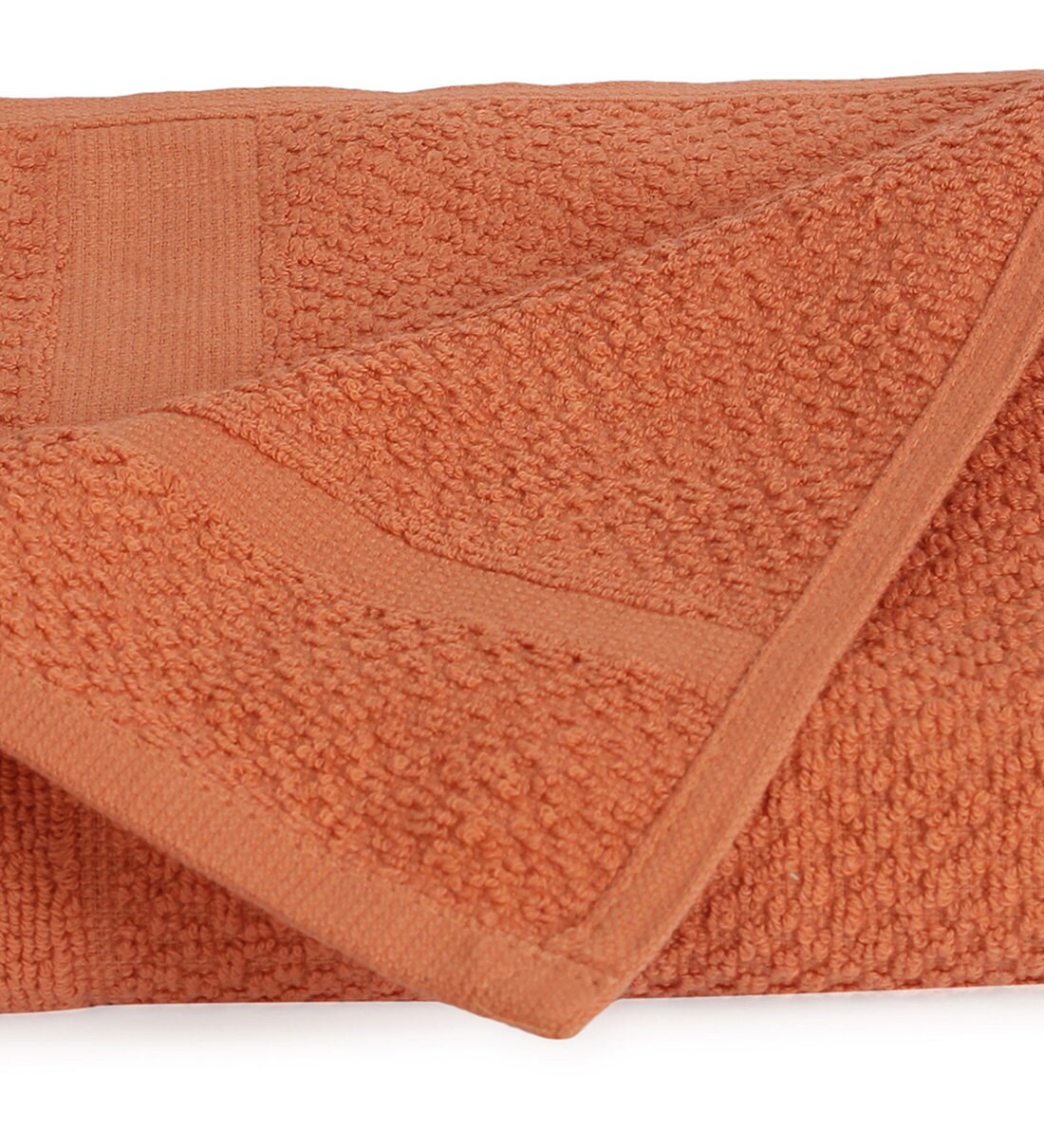 Buy Orange Solid 350 GSM Cotton Bath Towel by Softweave Online Solid