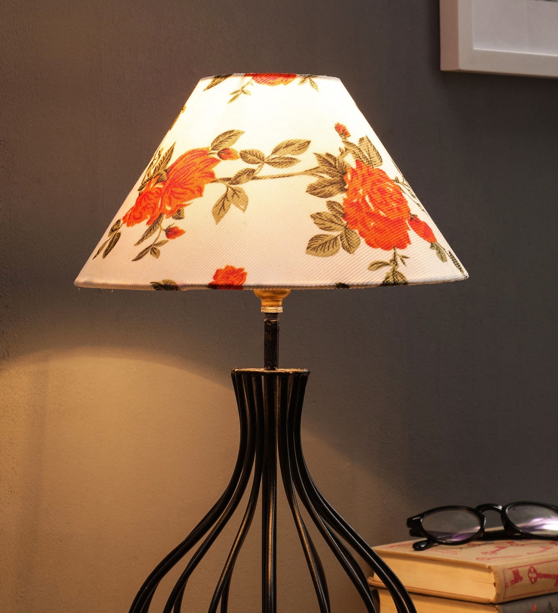 Buy Orange Fabric Table Lamp Shade By Foziq Online Torchiere Lamps