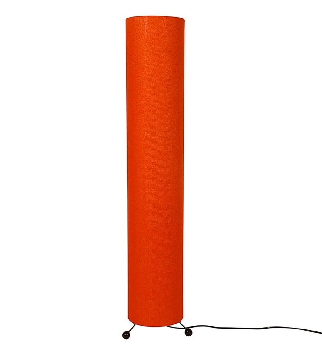 Buy Orange Fabric Shade Floor Lamp with Black Base by Lavish Online