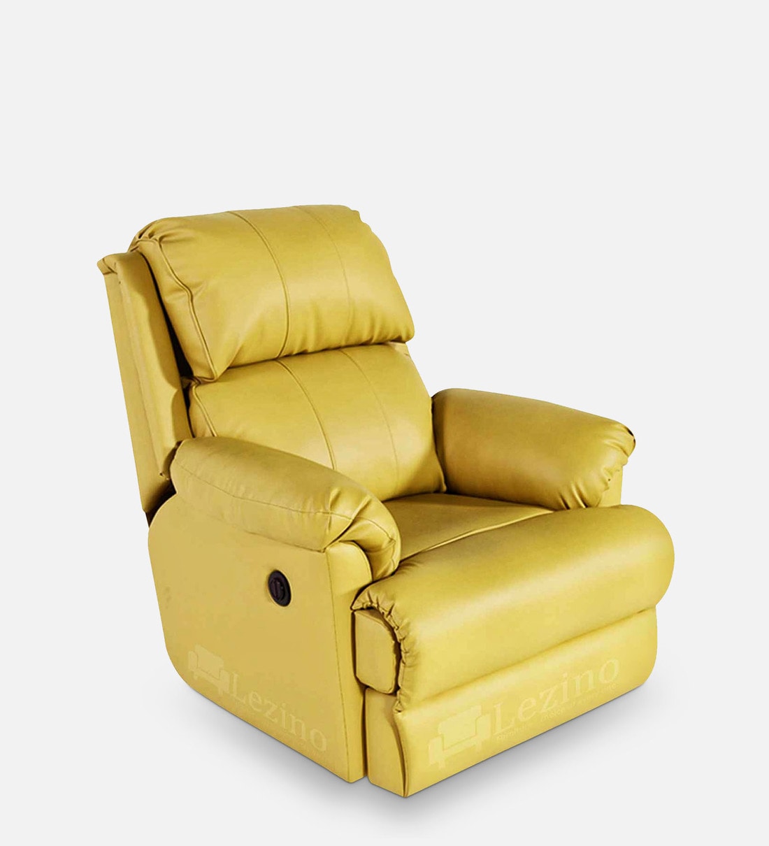 Buy Orany Leatherette Motorized 1 Seater Recliner In Yellow Colour at