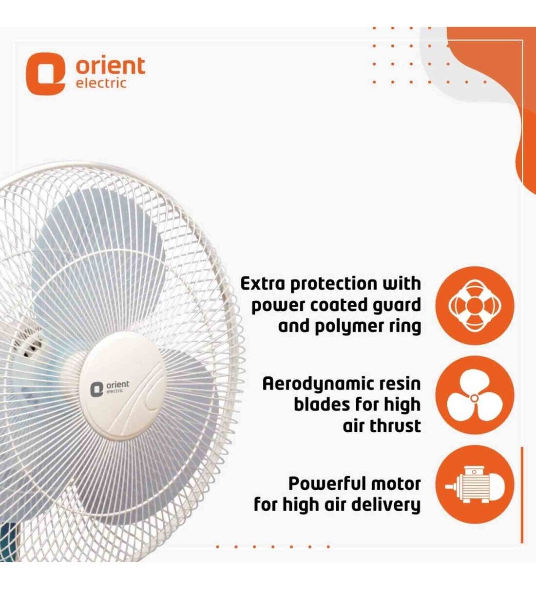 Buy Orient Electric Wall-49 400mm Wall Fan with Remote (Crystal White) at  17% OFF by Orient | Pepperfry