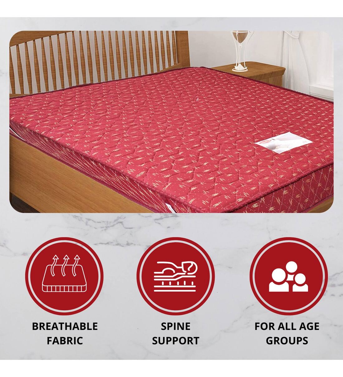 Buy 6 Inch Rebonded Foam King Size Mattress By Shamken Online King