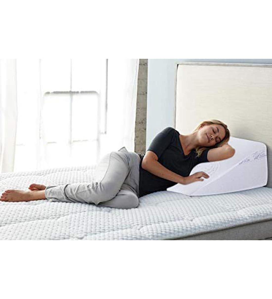 Buy Orthopedic Memory Foam Bed Wedge in White by The White Willow