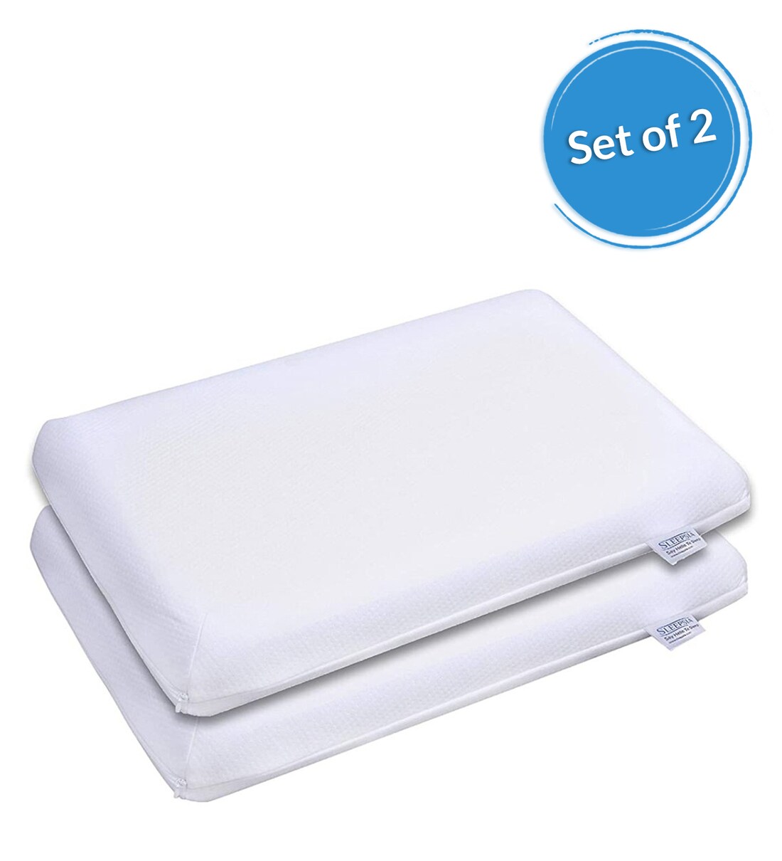 Buy Orthopedic Memory Foam Pillow Insert Pack of 2 by Sleepsia Online Pillows Mattresses