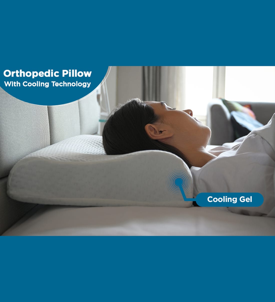 Buy Orthopedic Cool Gel Infused Memory Foam 23 x 13 Inch Pillows