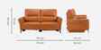 Orchard Motorised 3 Seater Recliners With Type C & USB Port In Brown Color