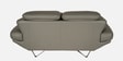 Orlando Leatherette 2 Seater Sofa In Grey Colour