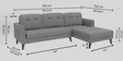 Orlin Fabric LHS Sectional Sofa in Light Grey Colour