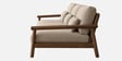 Orsen Sculpted Wood 3 Seater Sofa In Beige Colour