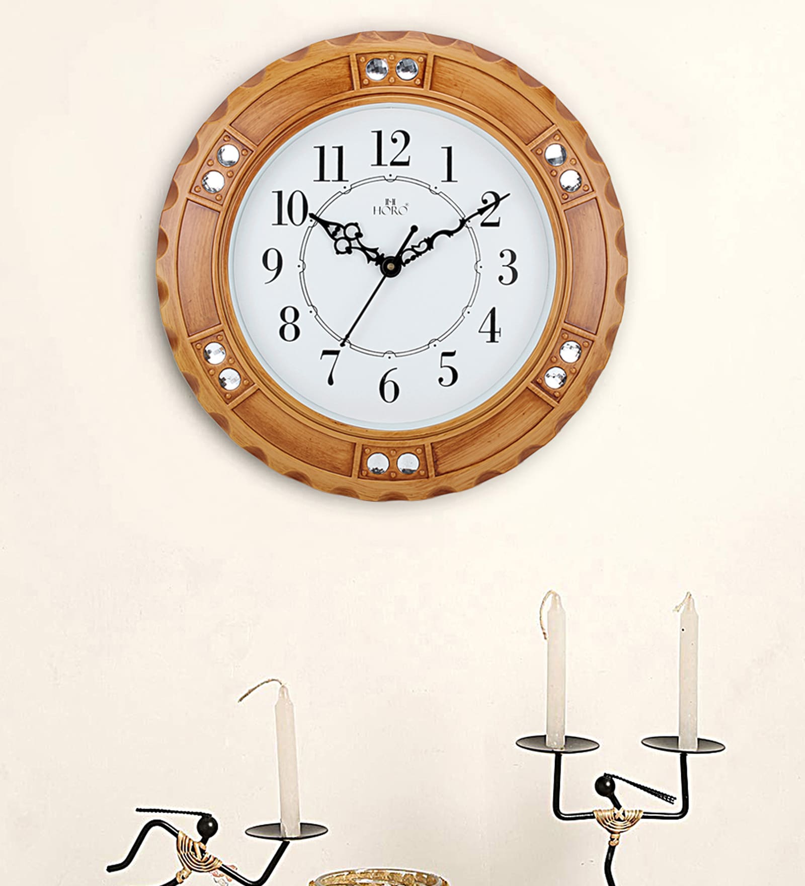 Orange Analog Wall Clock