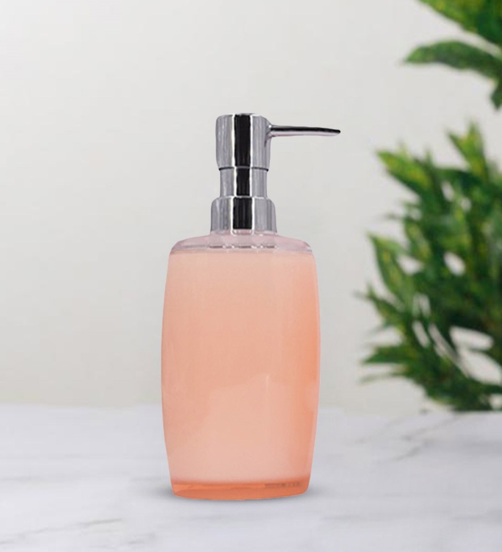 Orange 300 ml Acrylic Liquid Soap Dispenser