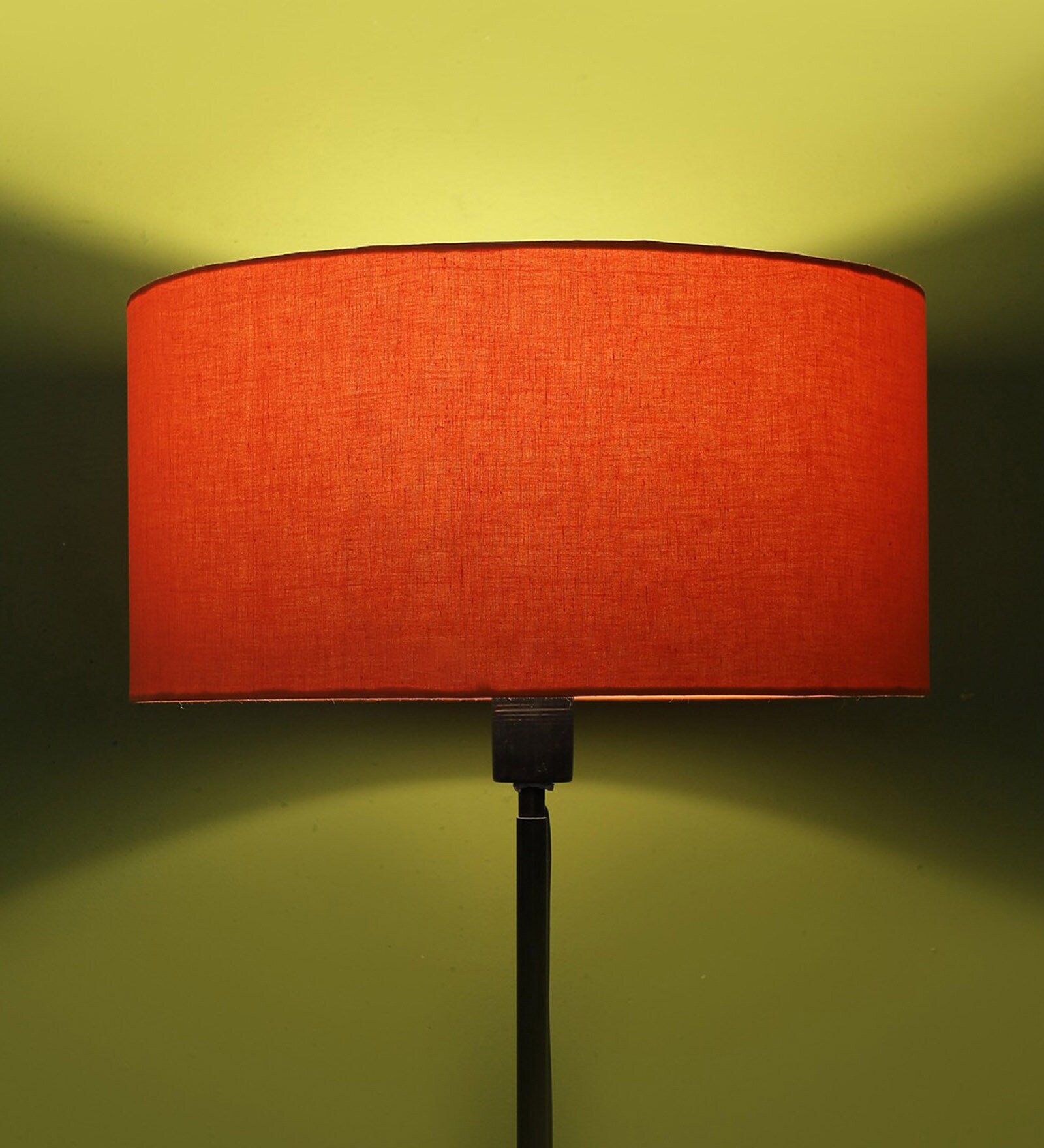 Emmett Orange Cotton Fabric Solid Lampshade