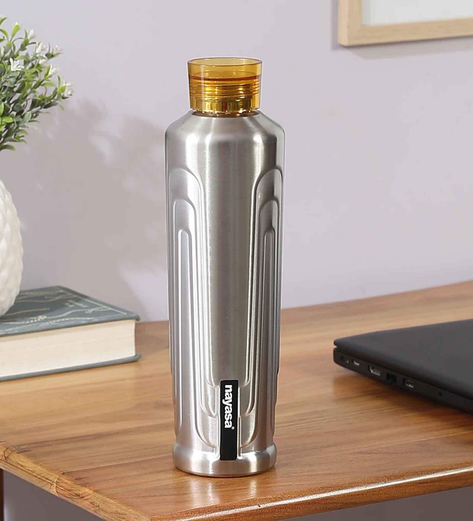 Orange 1 Ltr Silver Bottle