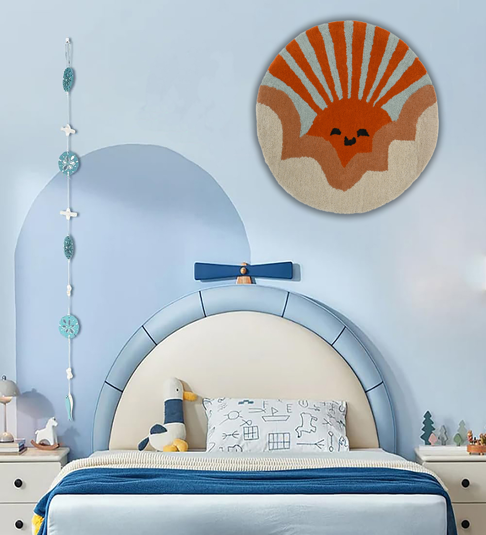 Orange Kids Wool Hand Tufted Carpet