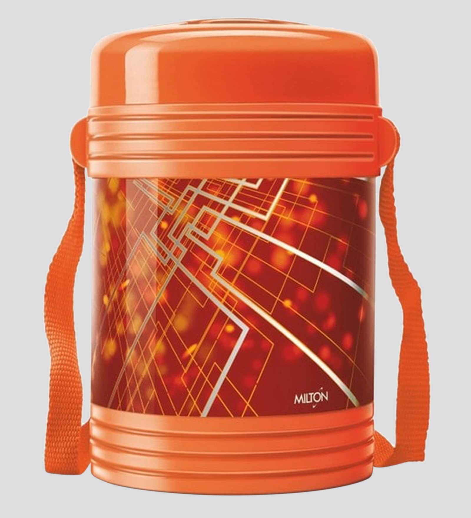 Buy Orange Plastic & Stainless Steel Lunch Box with 4 Leak Lock