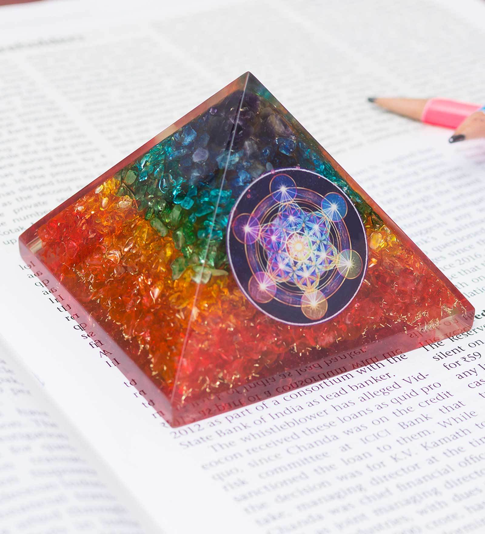 Orange Resin Bewitching Pyramid Prism