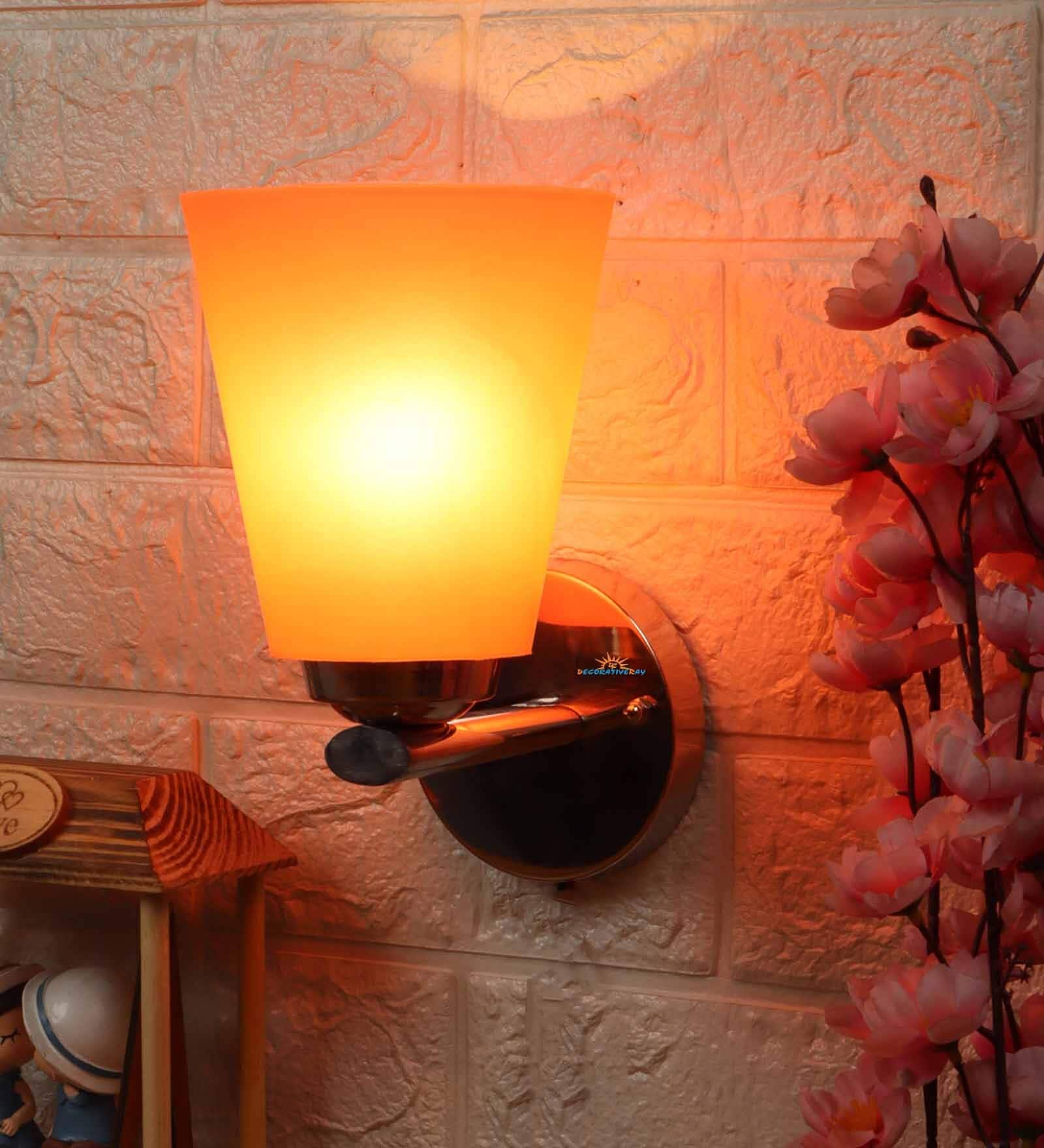Gatwick Orange Steel Hanging Light