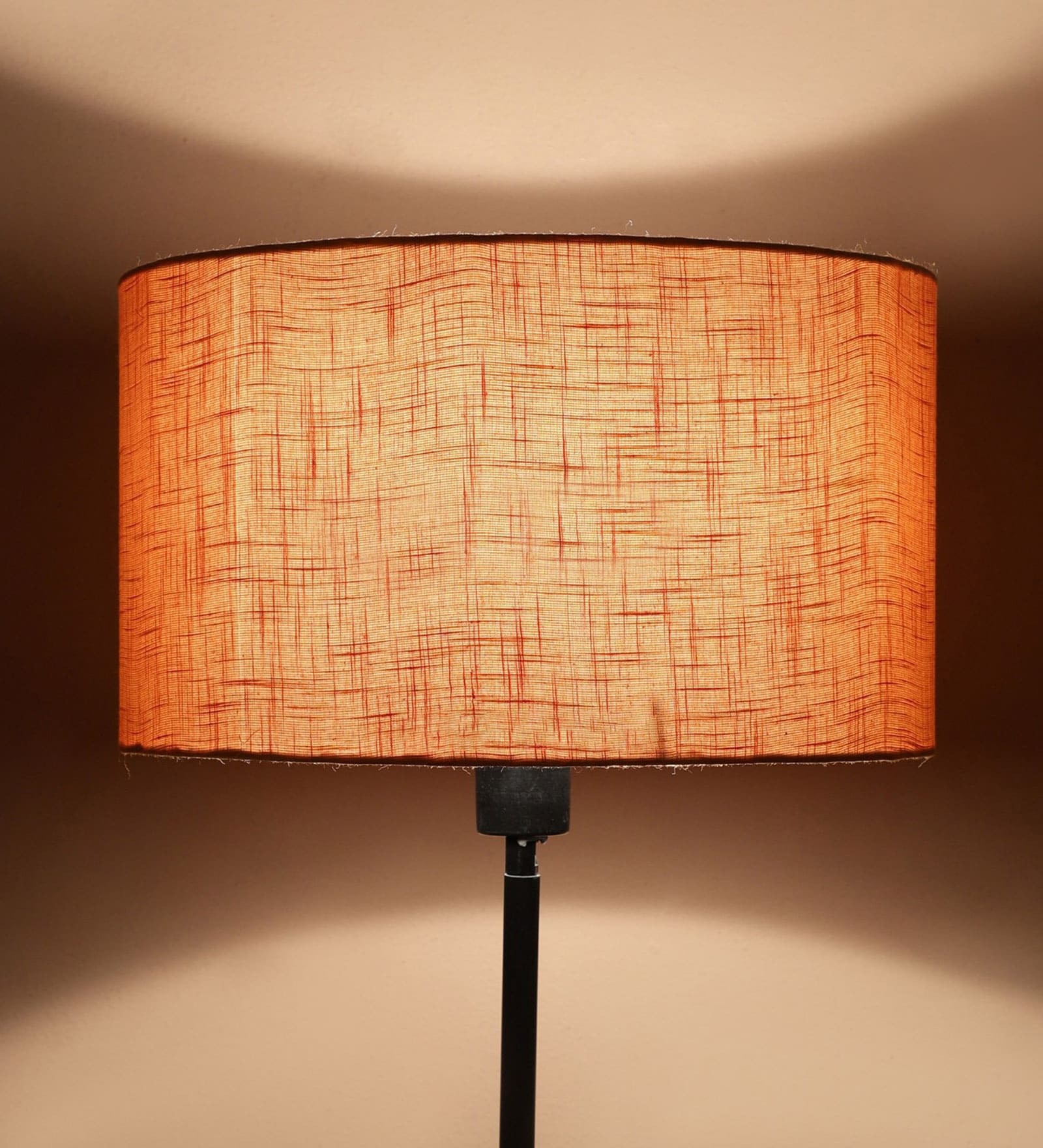 Lecce Orange Cotton Fabric Solid Lampshade
