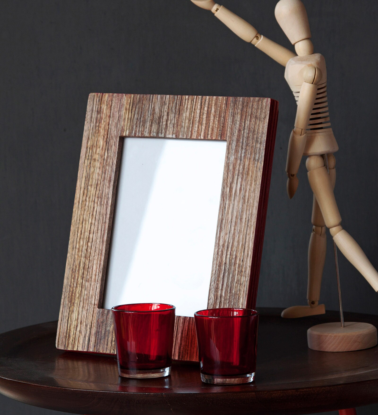 Buy Brown Mango Wood & Glass 7 x 9 Inch Bandra Photo Frame by Orange