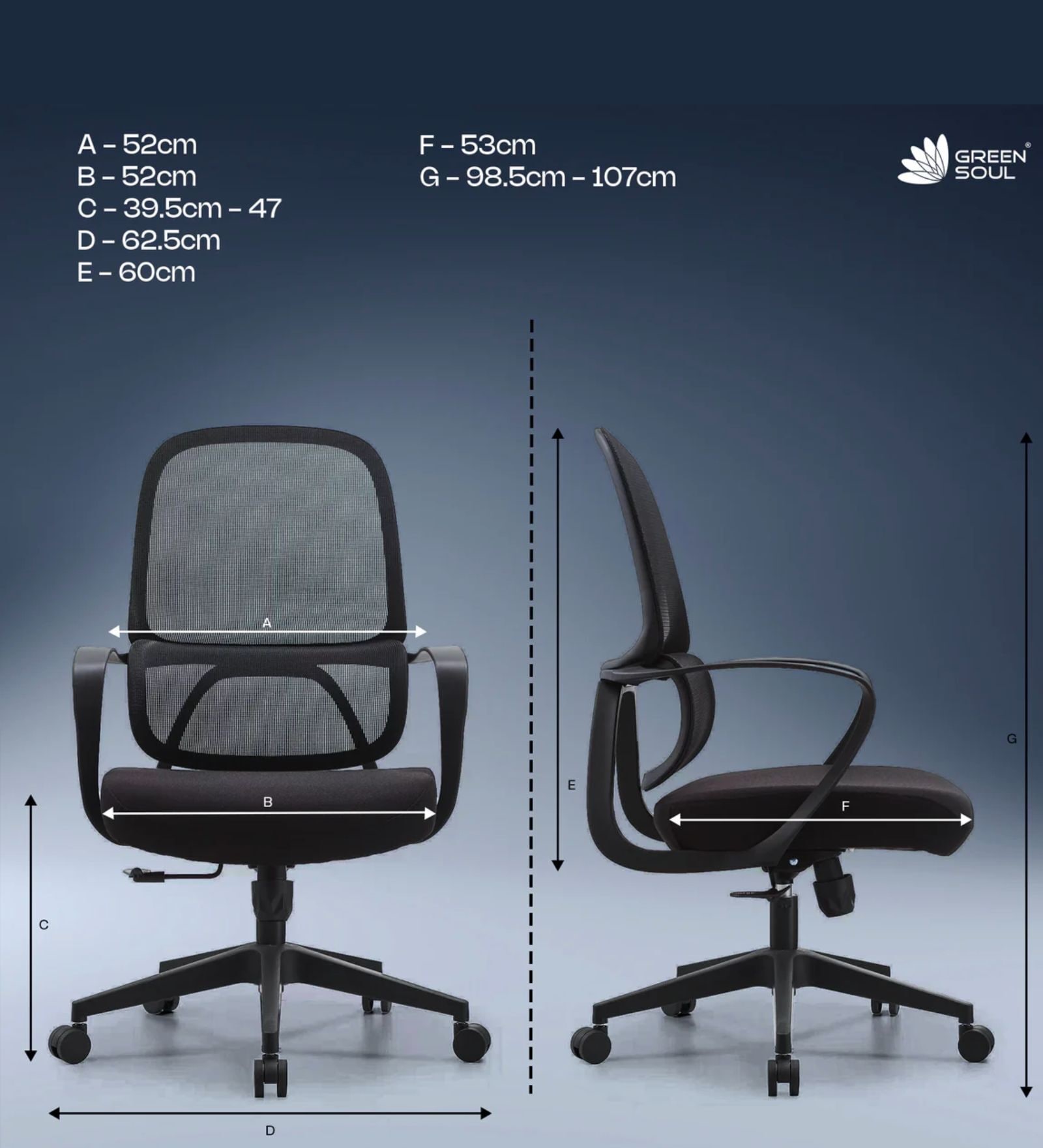 Orbit Ergonomic Ultra Thick Cushion Patented Screwless Armrest Office Chair