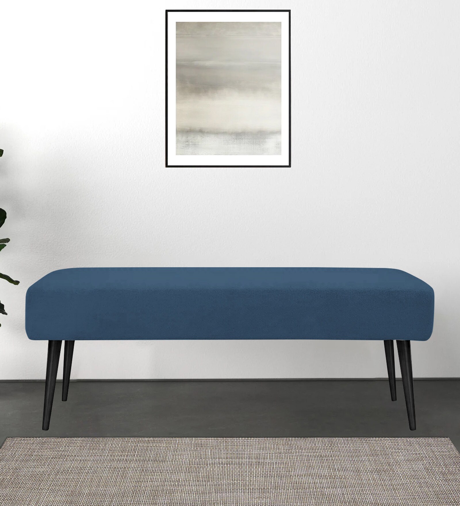 Orbit Fabric Bench in Light Blue Colour