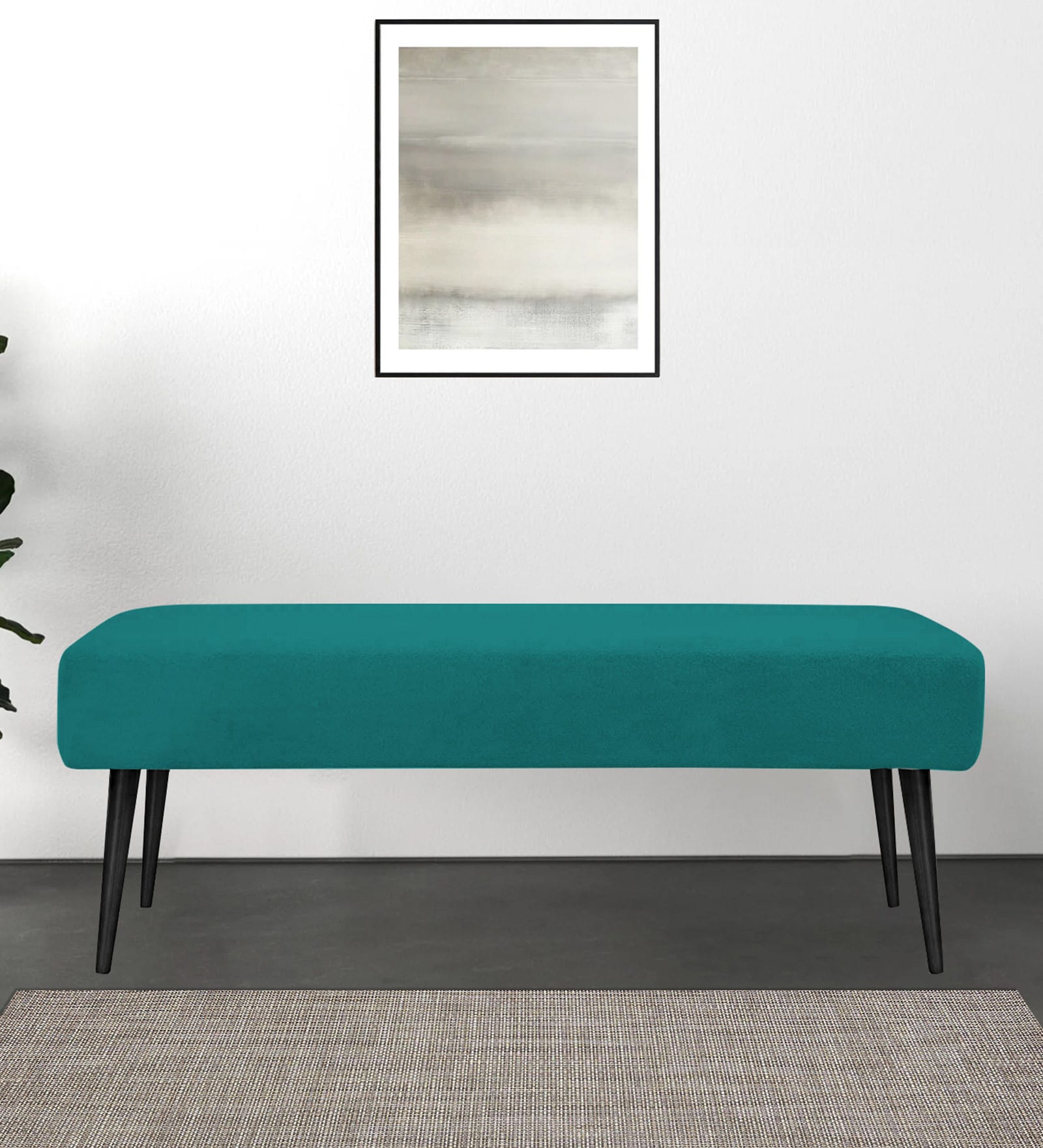 Orbit Fabric Bench in Sea Green Colour