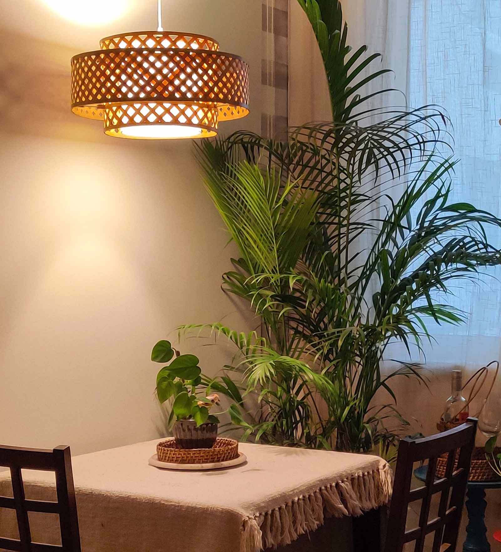 Thomas Orbit Natural Bamboo Hanging Light