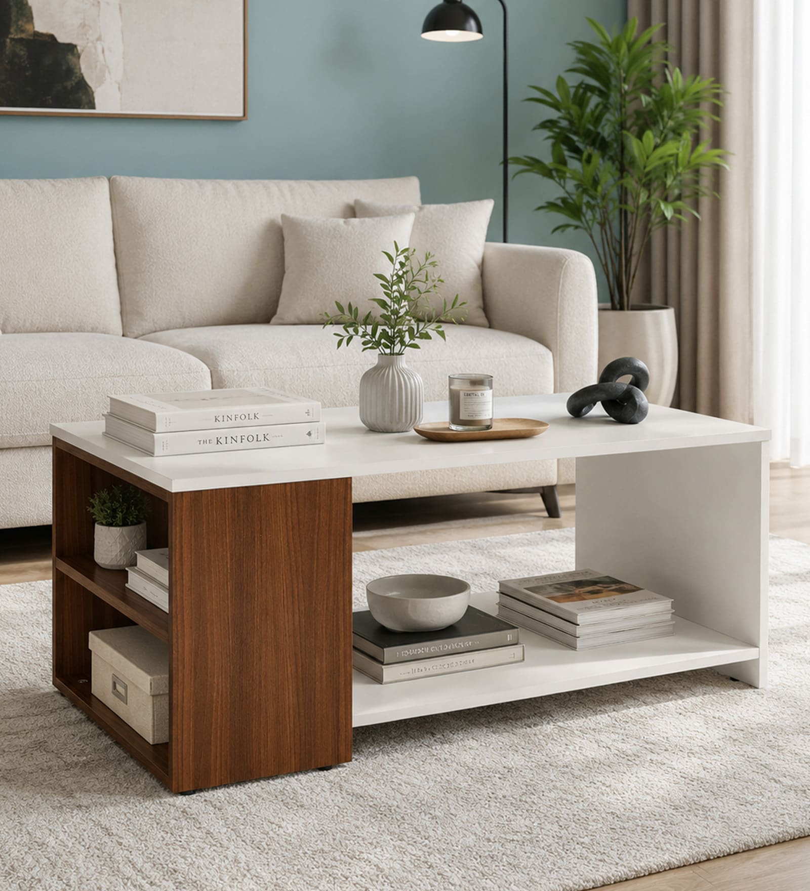 Orbix Center Table In Walnut Finish