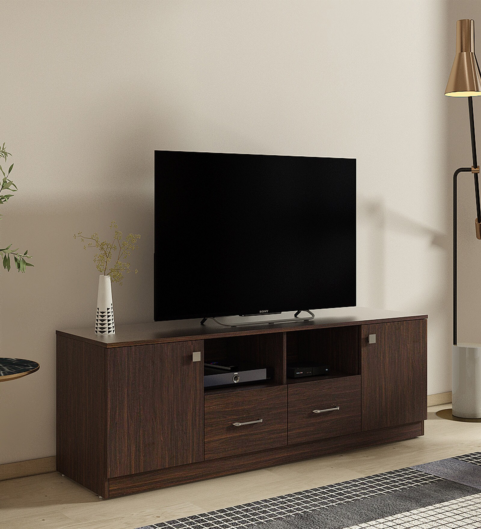 Buy Orchid TV Console for TVs in Choco Walnut Finish for TVs up to 55