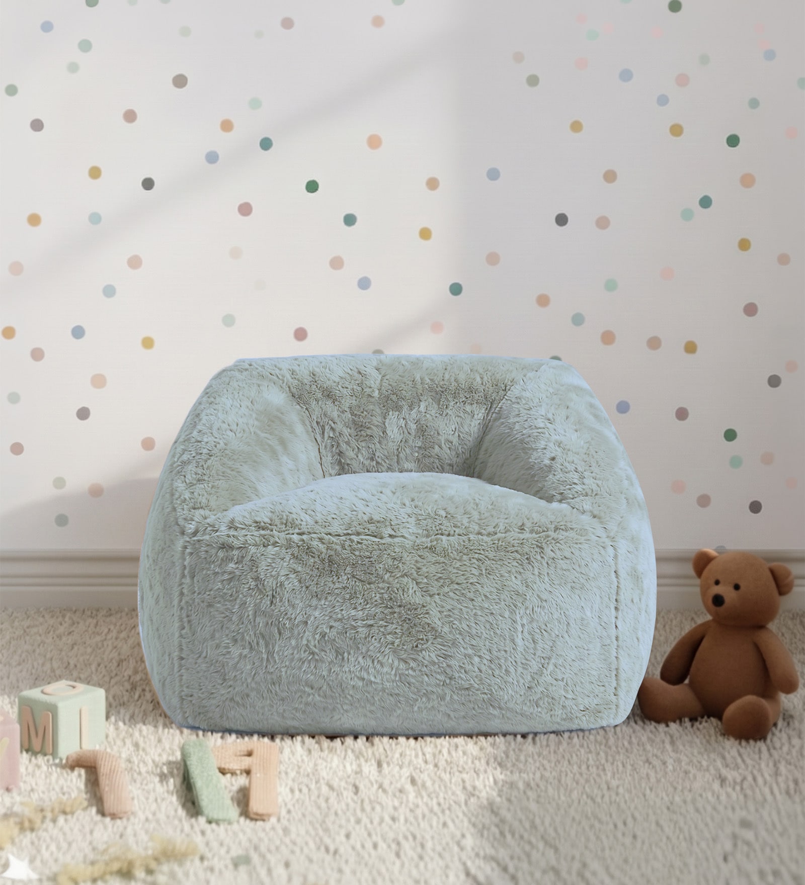 Organic Kids Sofa In Blue Colour