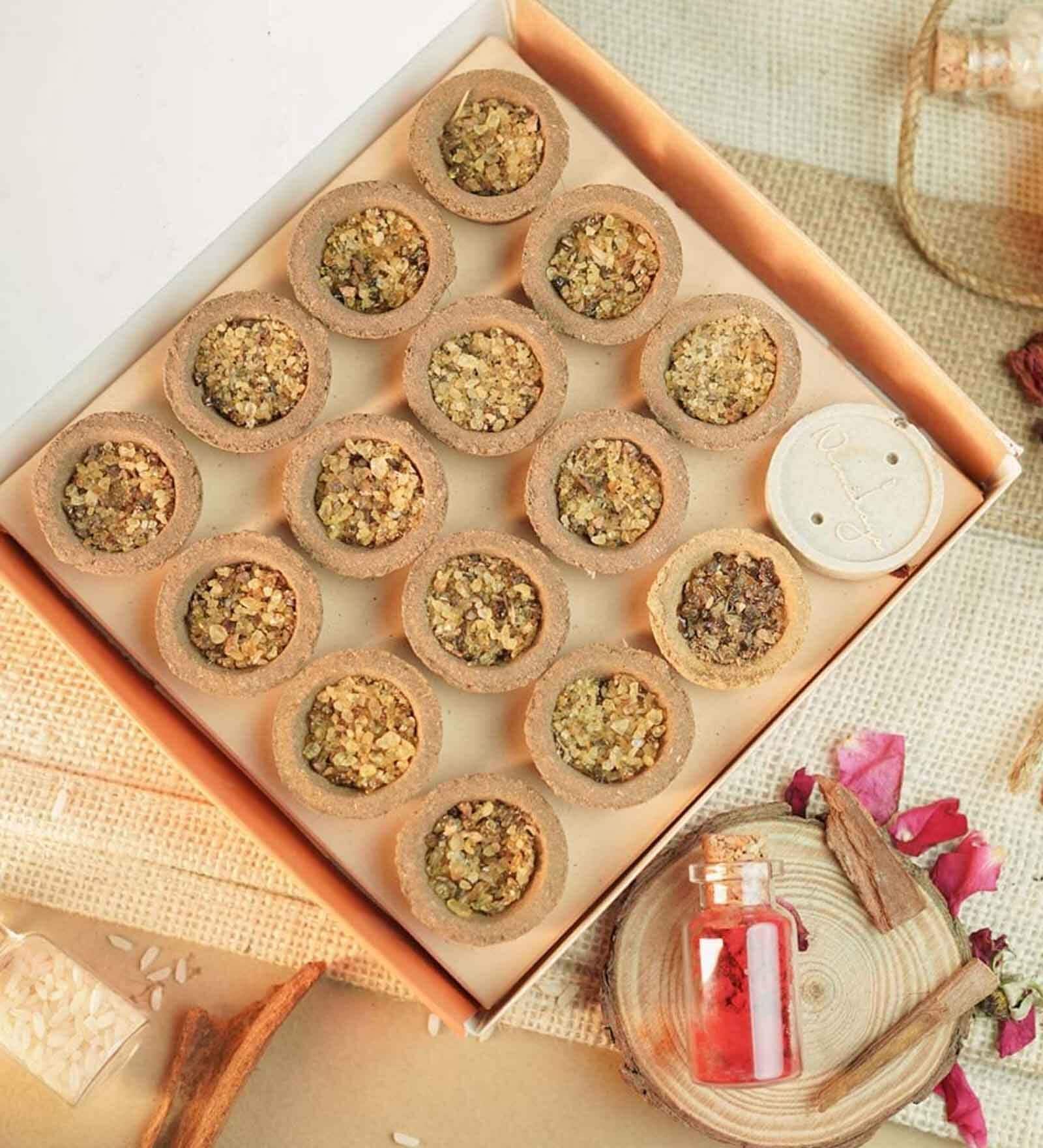 Organic Cow Dung Havan Cups(15 pcs)
