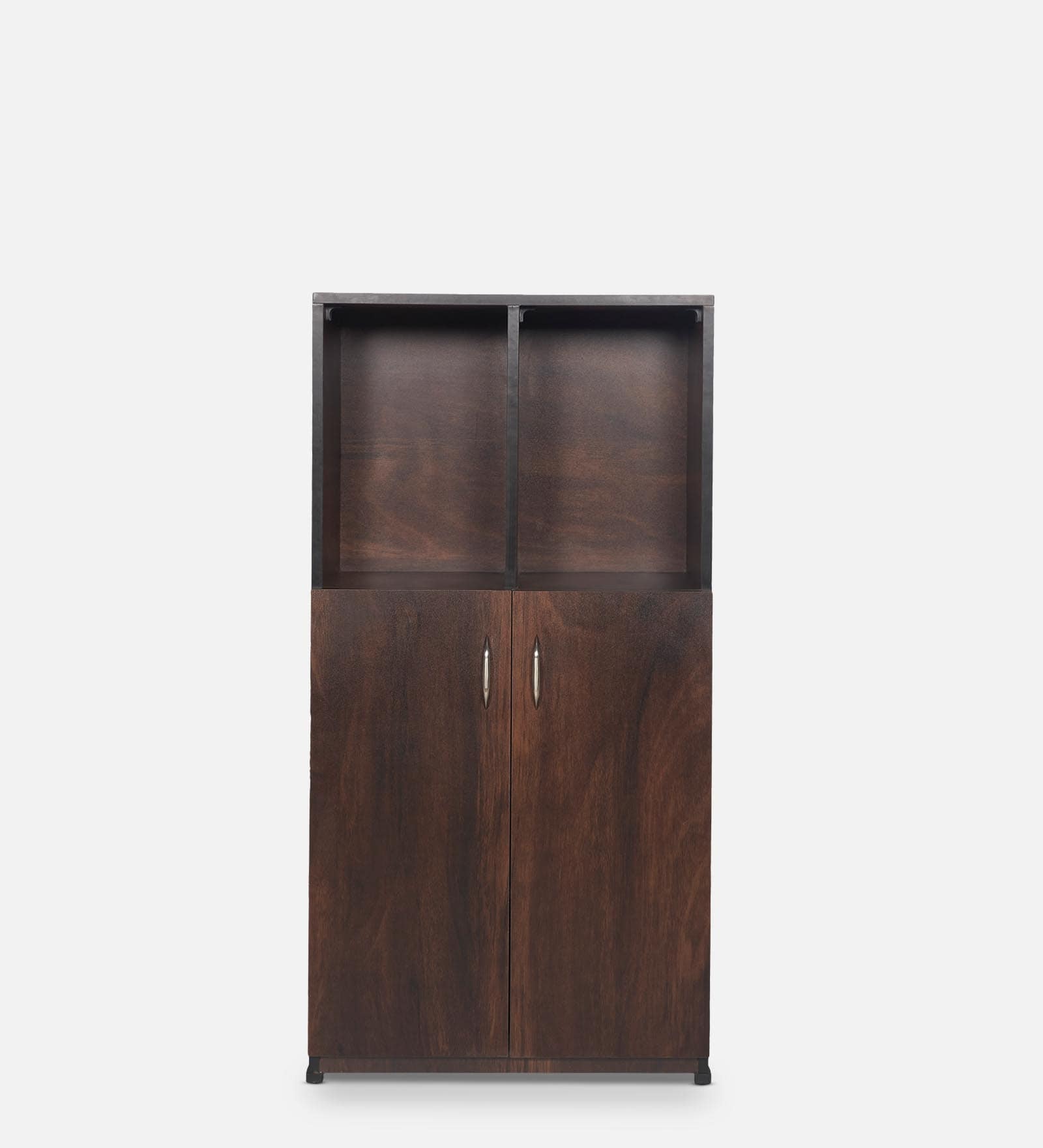 Orient 2 Door Shoe Cabinet in Walnut Finish