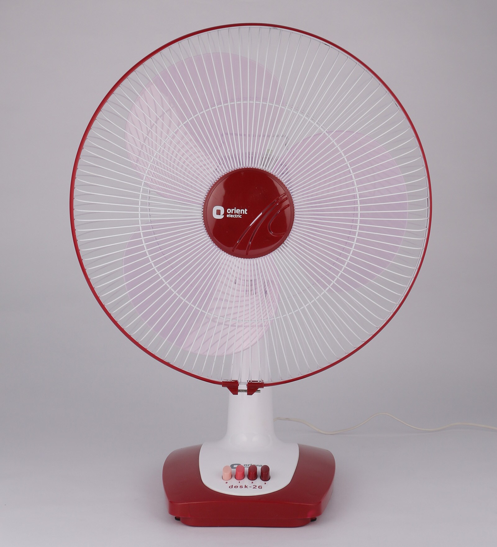 Buy Desk 26 400 mm Azure Red & White Table Fan by Orient Online Table