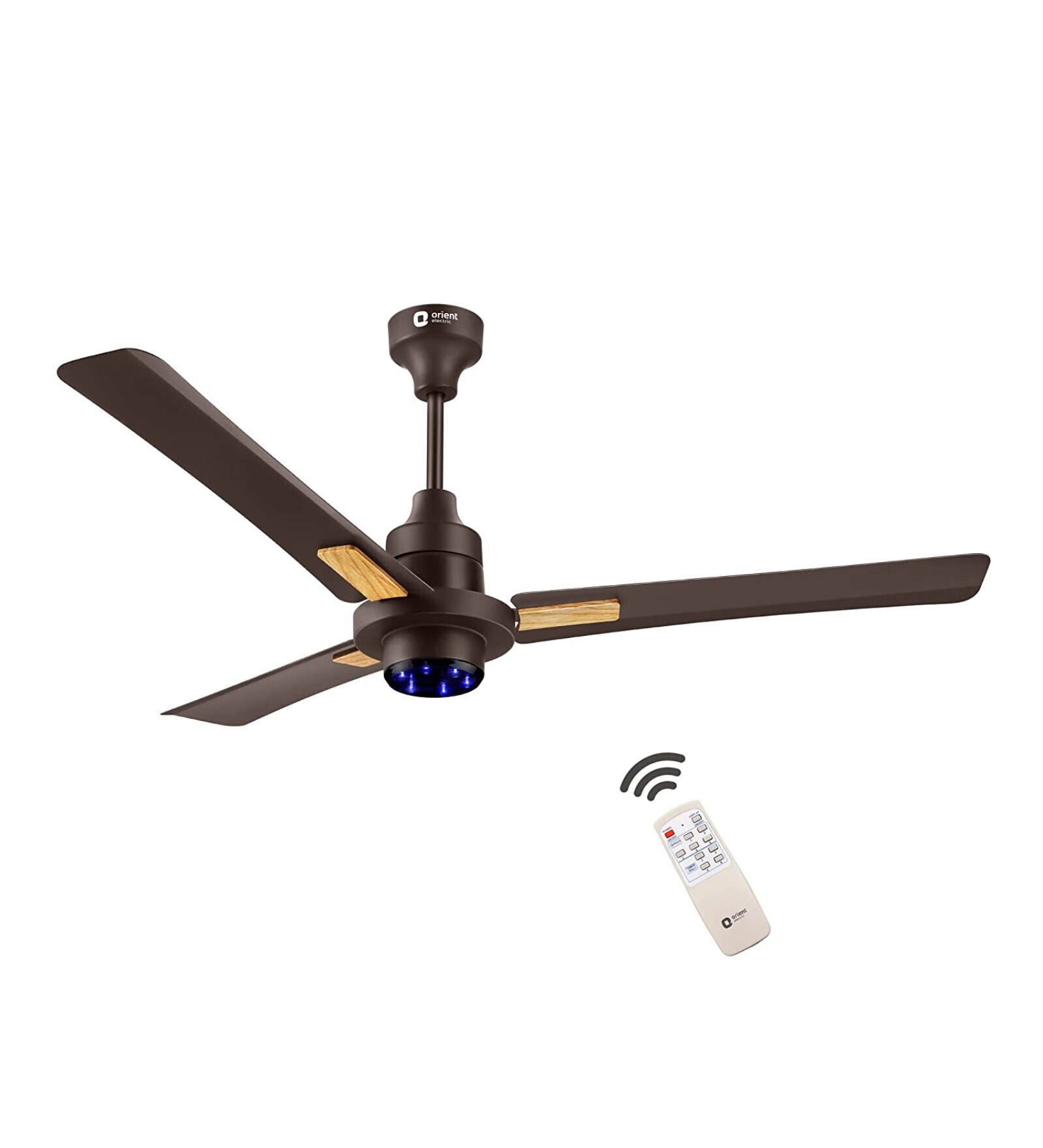Orient Electric I Tome Plus 1200mm 28W BLDC Energy Saving Ceiling Fan with Remote 5 Star Rated Smoke Brown