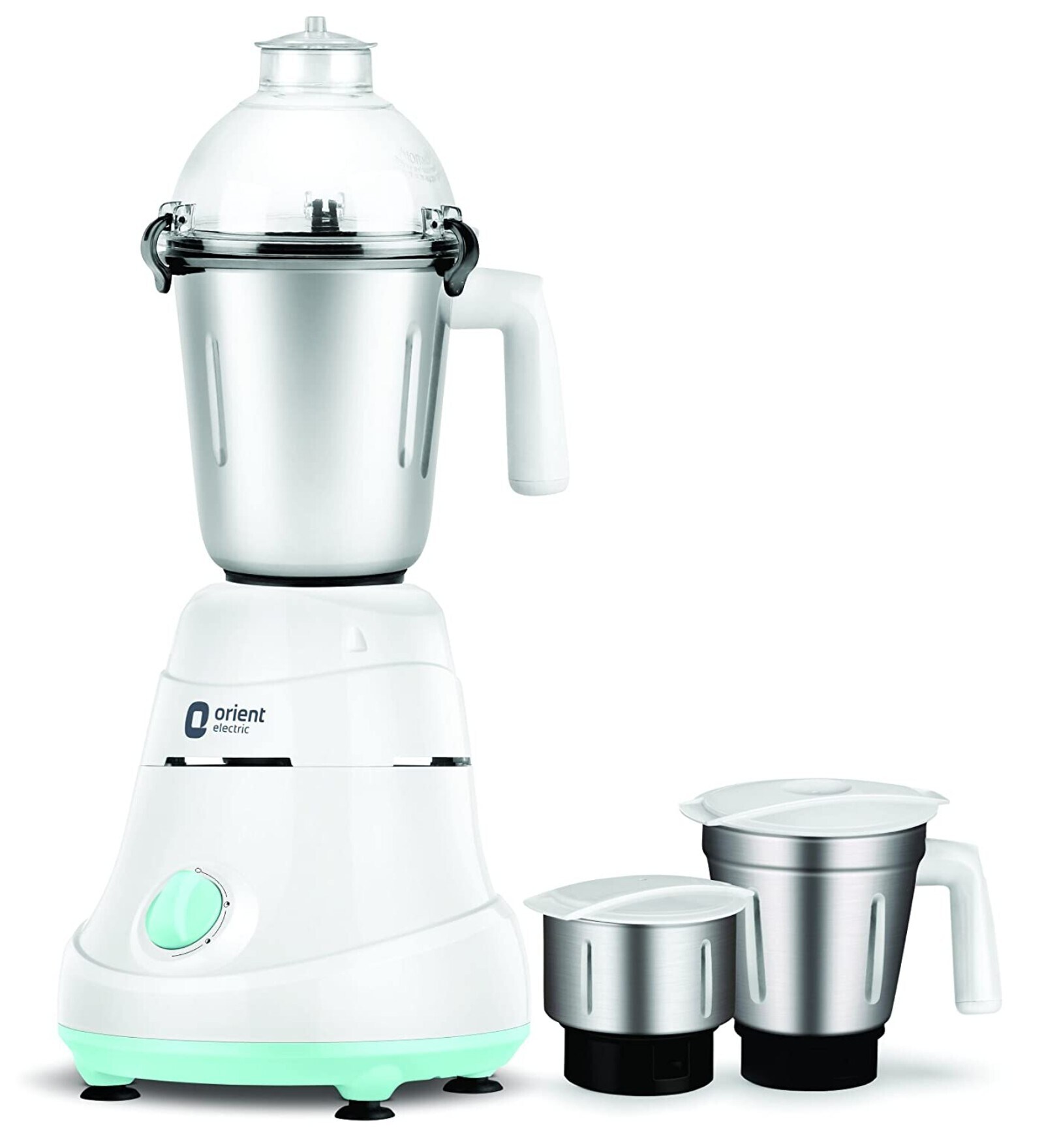 Orient Electric Kitchen Kraft MGKK75B3 750-Watt Mixer Grinder with 3 Jars (White/Turquoise Blue)