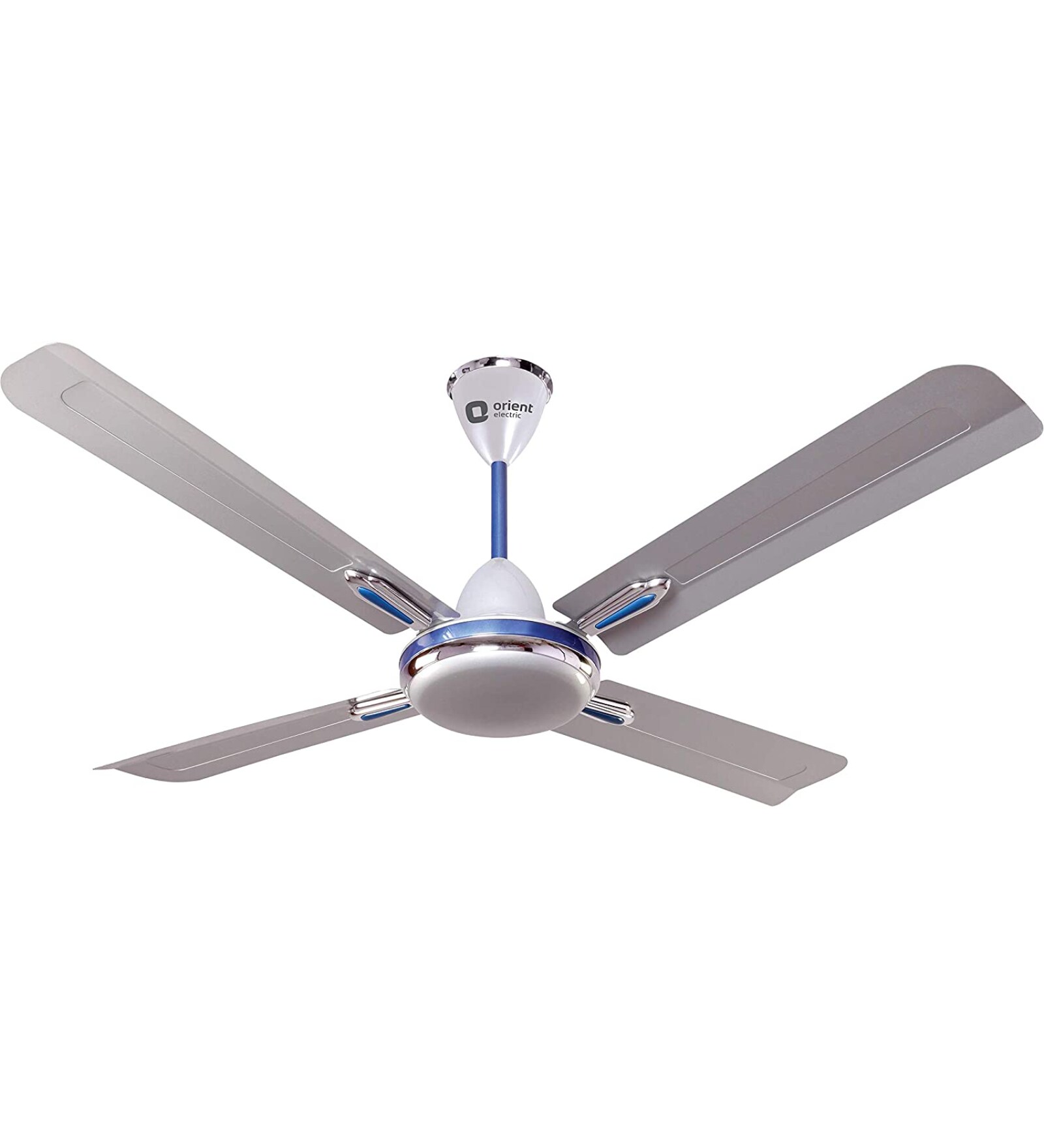 Buy Orient Electric Quadro Ornamental 1200mm Ceiling Fan (Silver/Blue