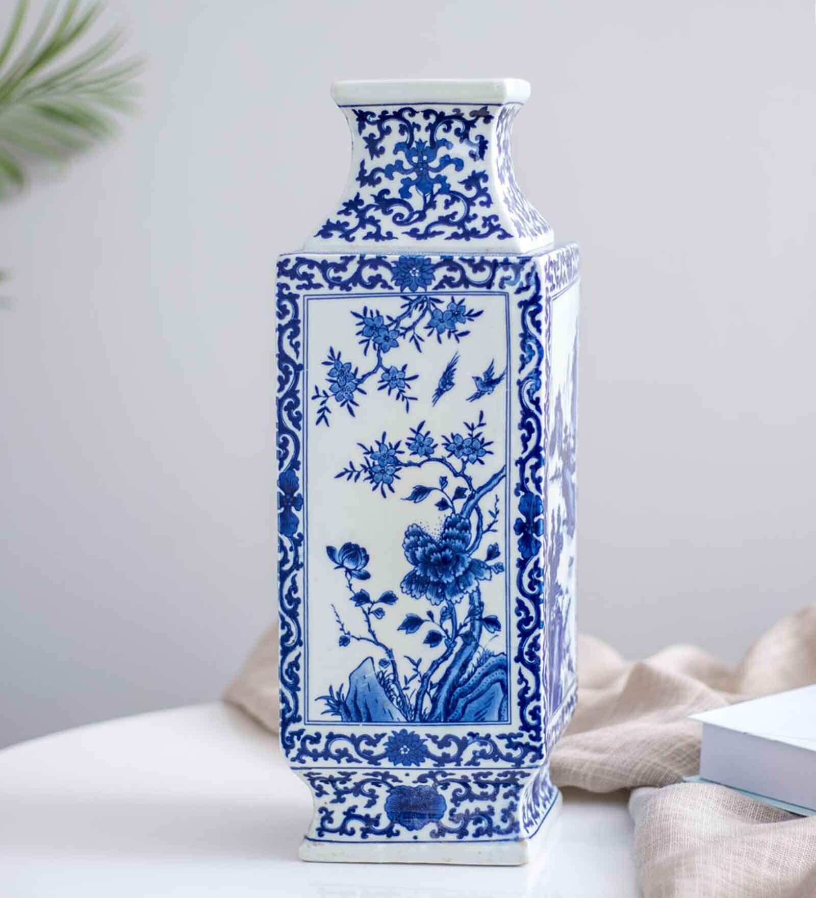 Oriental Blue Porcelain Vase
