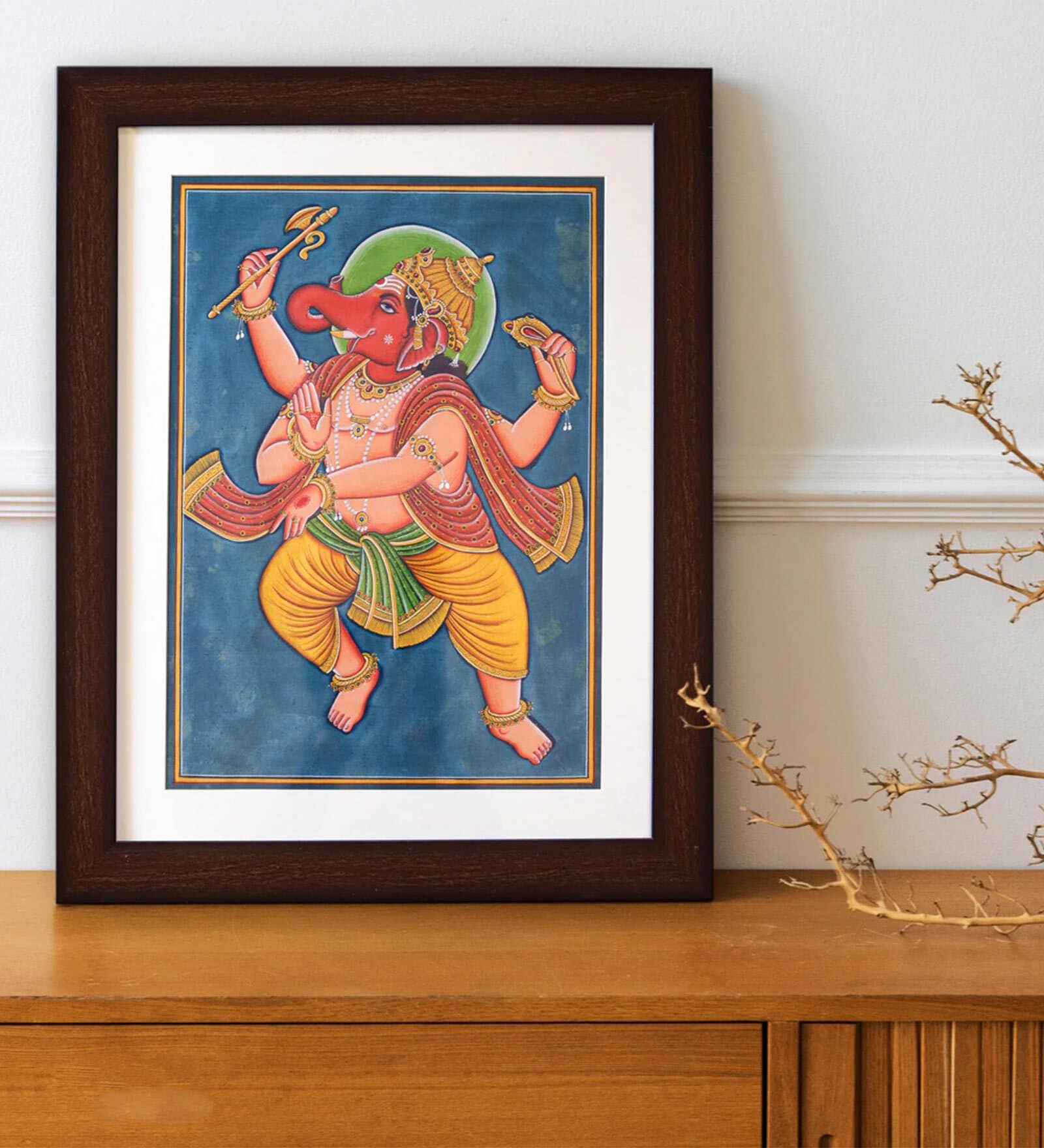 Original Pichwai Painting Vighnajit Ganesha