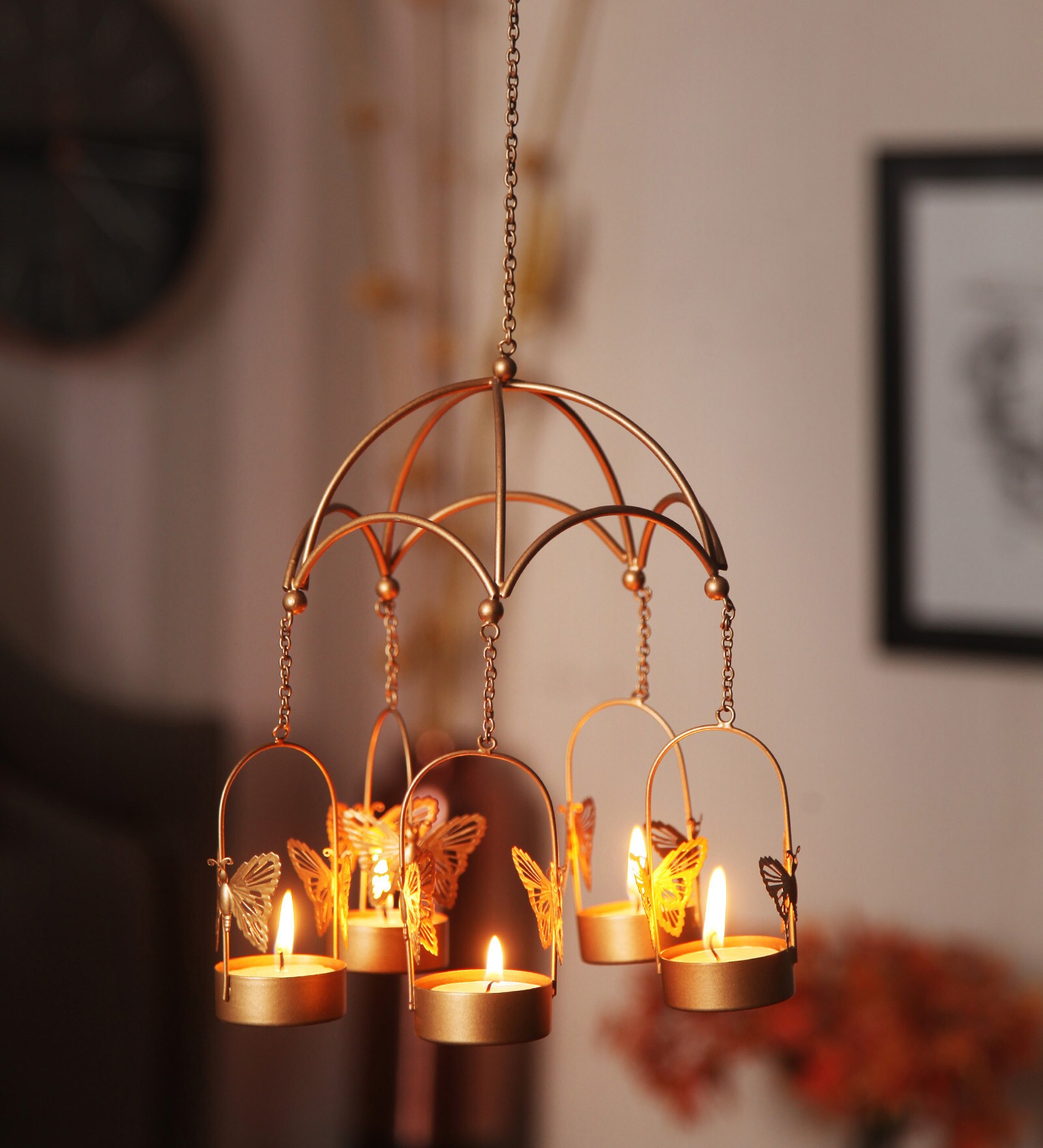 Buy Gold Metal Tea Light Holder by Orlando's Decor at 50 OFF by