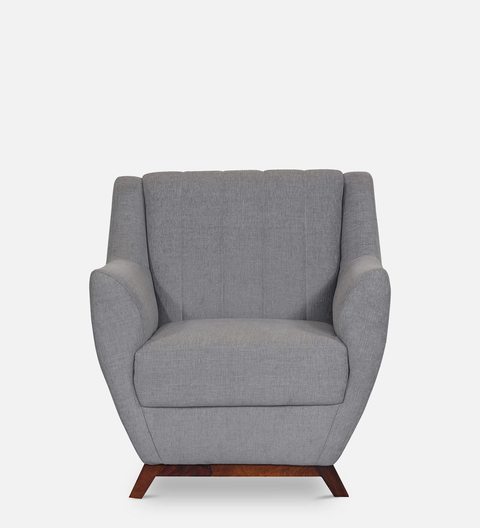 Orlito Fabric Lounge Chair in Grey Colour