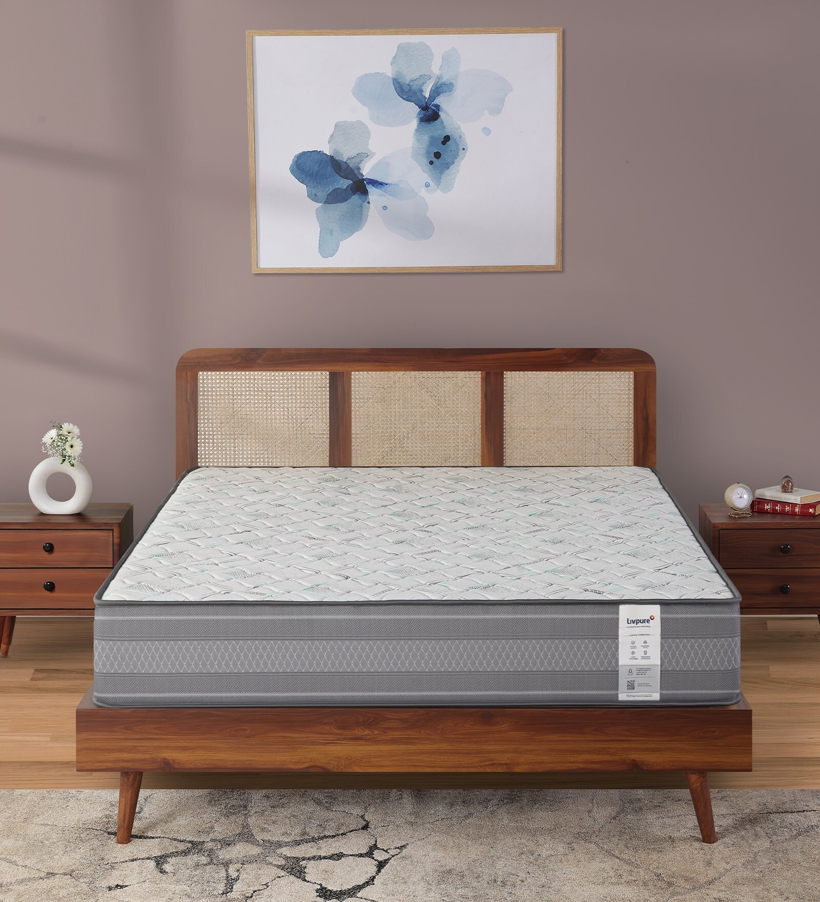 Ortho CurvX HR & Memory Foam 8 Inch Mattress With Curved Foam In King Size