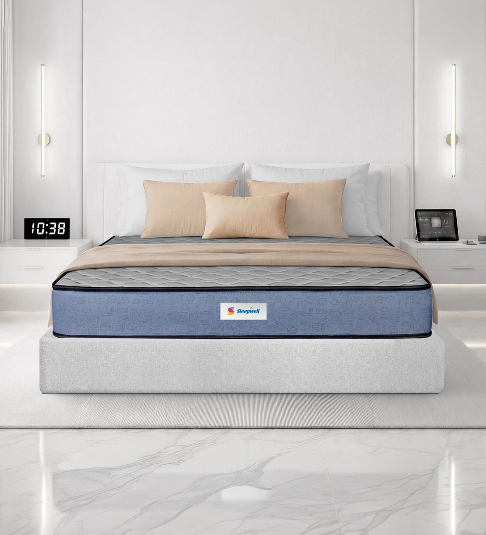 Ortho Genius Foam 5 Inches Foam Queen Size Mattress in Blue Colour