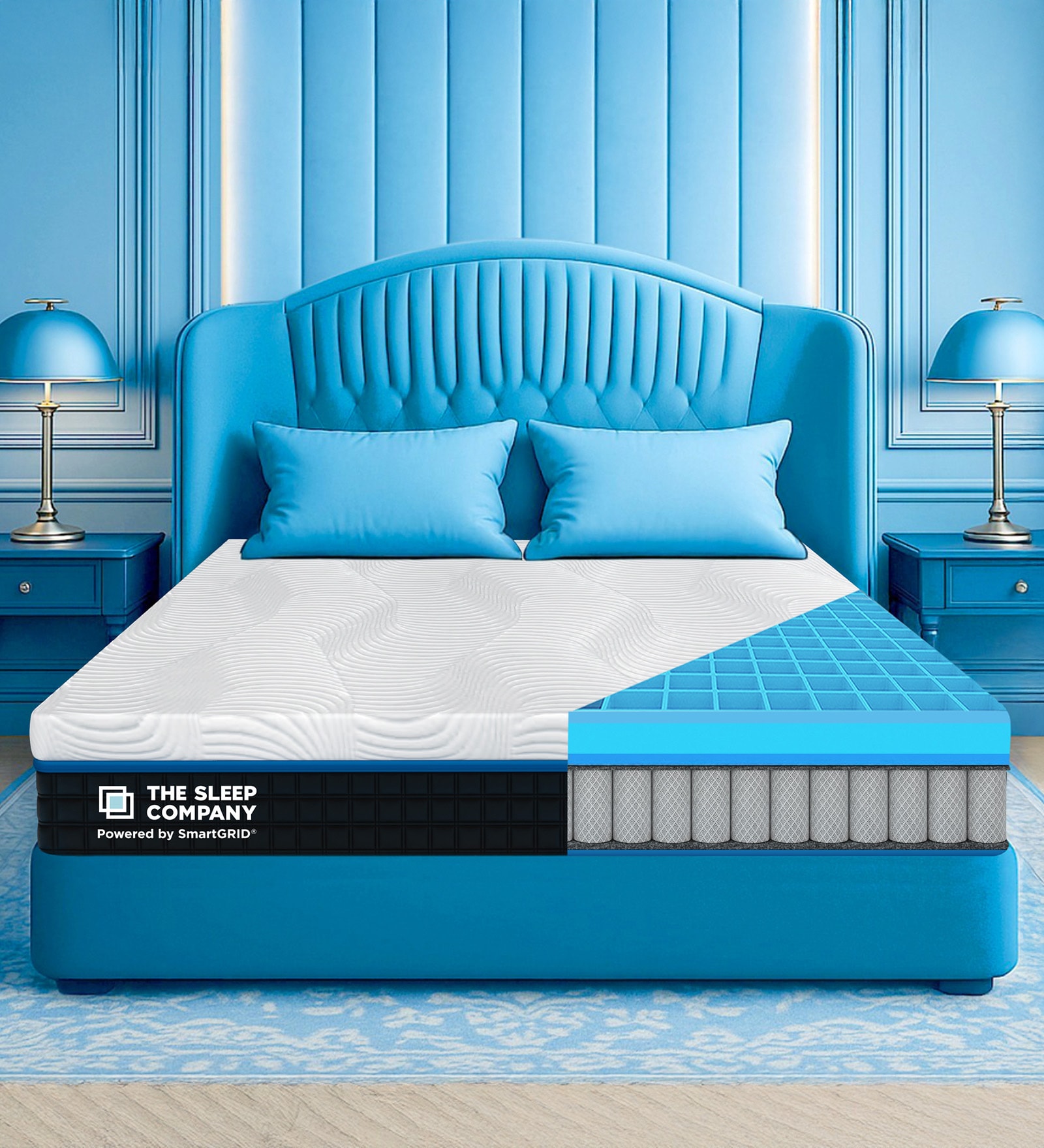 Ortho Hybrid SmartGrid 8 inch HR Foam Queen Size Mattress with Grid Layer