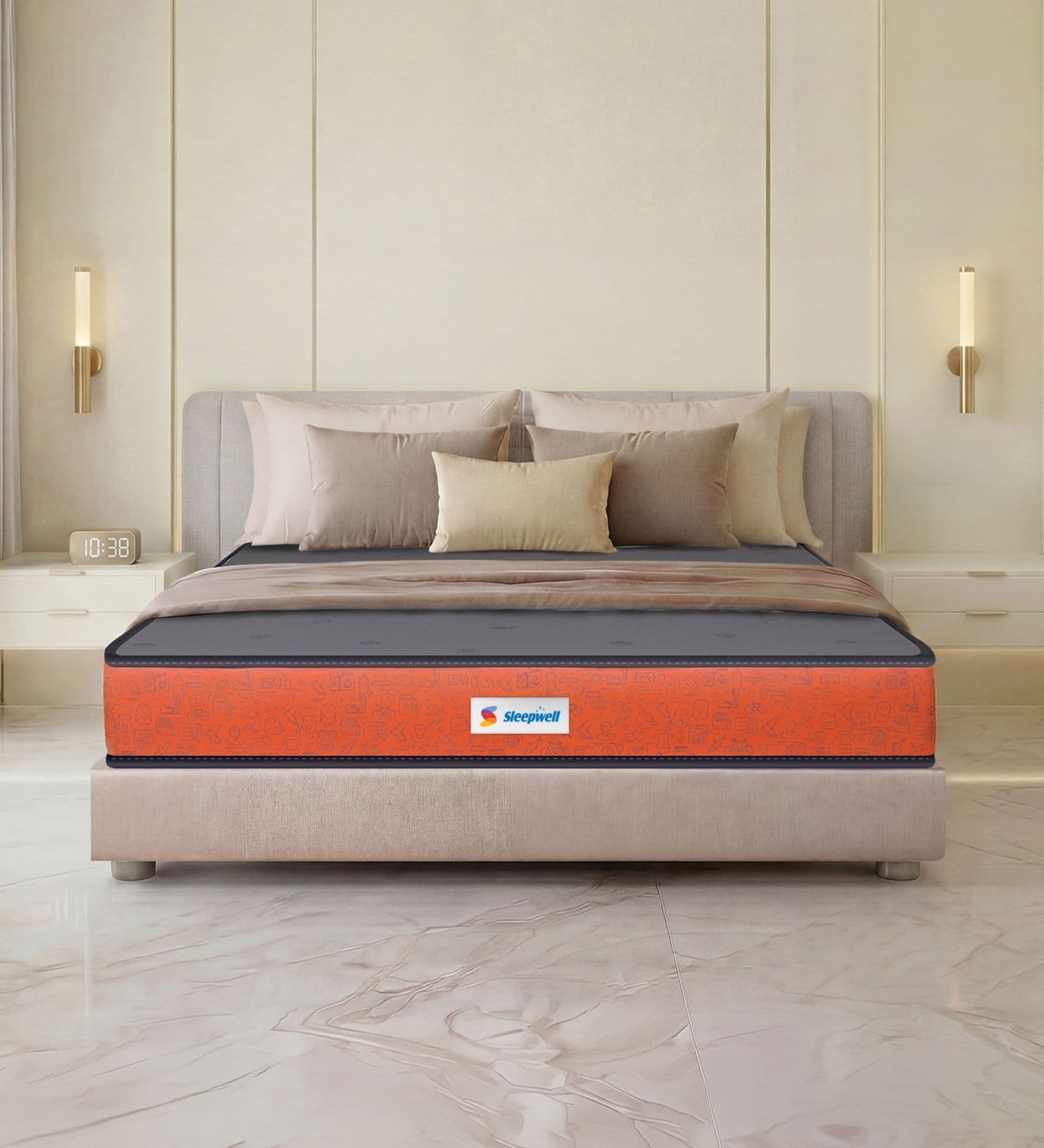 Ortho Pro 8 Inches Foam Single Size Mattress in Orange Colour Ortho Pro 8 Inches Foam Single Size Mattress in Orange Colour