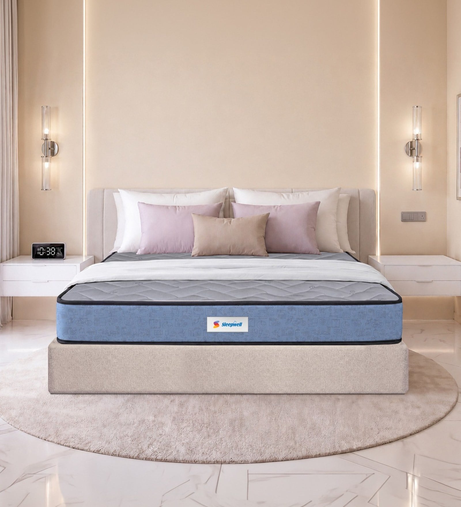 Ortho Pro Latex 8 Inches Latex Queen Size Mattress in Blue Colour
