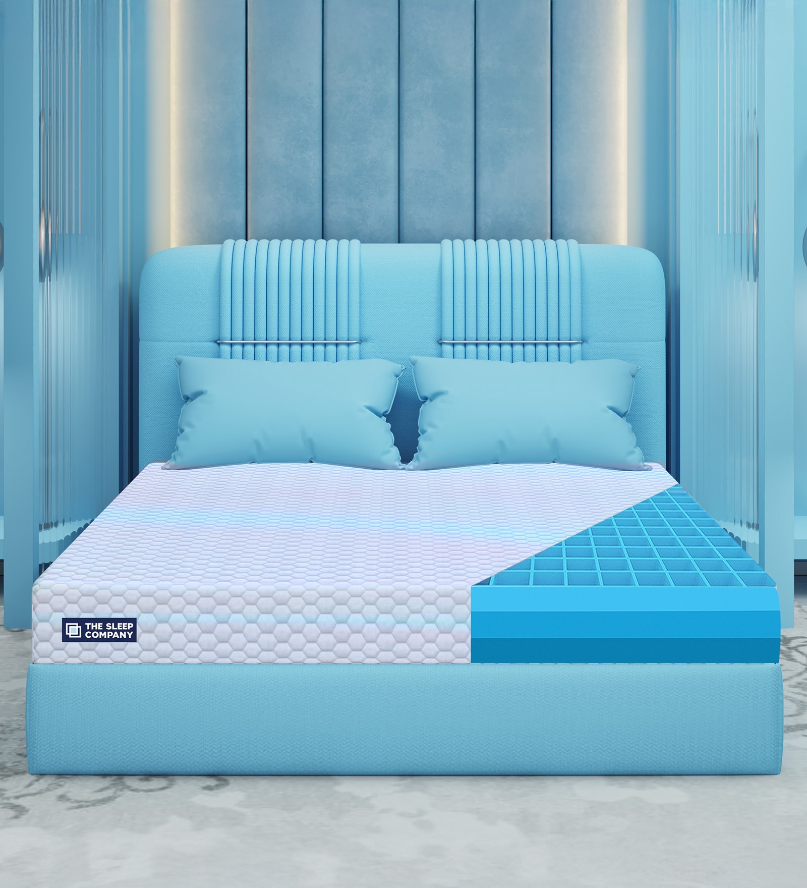 Ortho SnowTec SmartGrid 8 Inch Foam Queen Size Mattress With Grid Layer