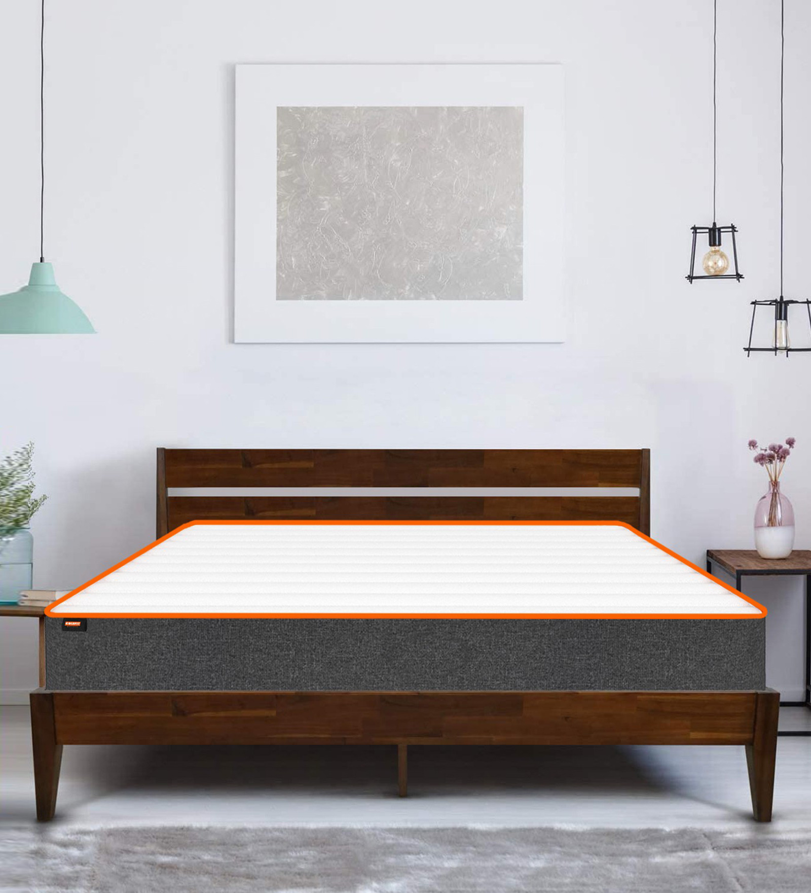 Ortho X Dual 5 Inches HR Foam Queen Size Mattress Vaccum Packed Ortho X Dual 5 Inches HR Foam Queen Size Mattress Vaccum Packed